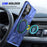 For Samsung Galaxy S25 Ultra Magnetic Case Kickstand TPU PC Phone Cover - Navy Blue - 3