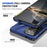 For Samsung Galaxy S25 Ultra Magnetic Case Kickstand TPU PC Phone Cover - Navy Blue - 6