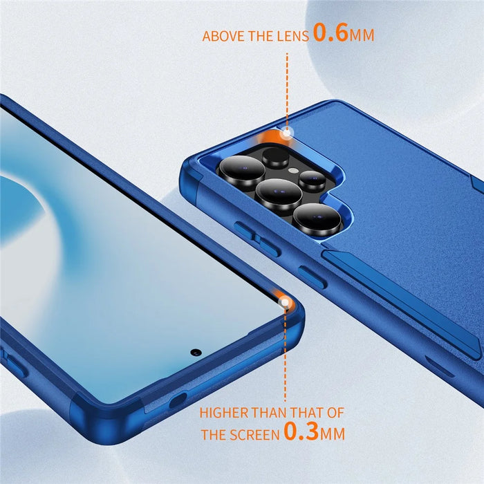 For Samsung Galaxy S25 Ultra Case 3 in 1 Shockproof TPU PC Phone Cover - Sapphire - 5
