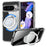 For Google Pixel 9 Pro XL Magnetic Case Rotary Kickstand TPU PC Clear Phone Back Cover - 1