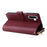 For Samsung Galaxy A26 5G Case Zipper Pocket PU Leather Phone Cover with Hand Strap - Wine Red - 5