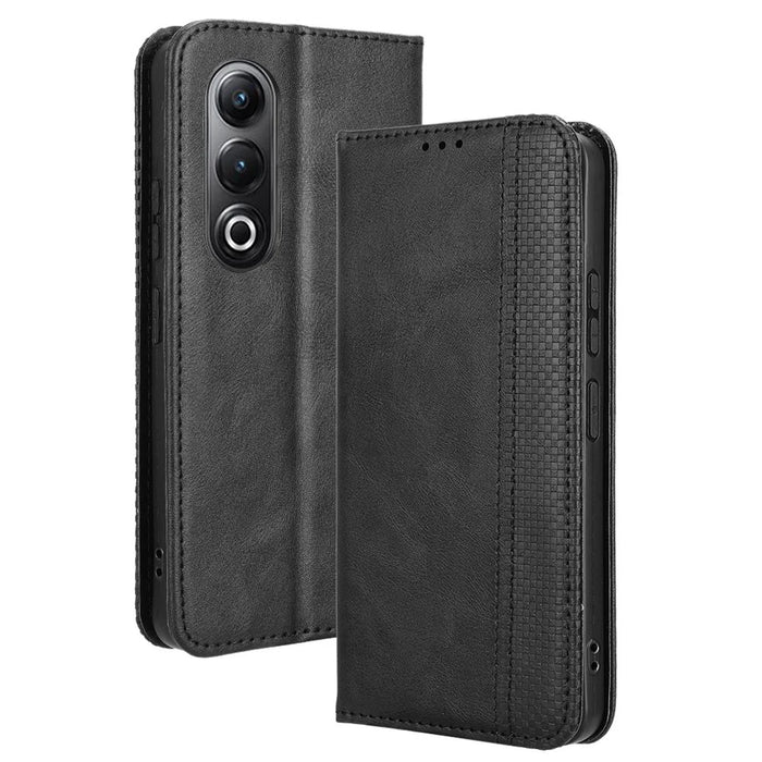For itel S25 4G Leather Case Wallet Stand Retro Texture Phone Cover - Black - 1