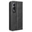 For itel S25 4G Leather Case Wallet Stand Retro Texture Phone Cover - Black - 7