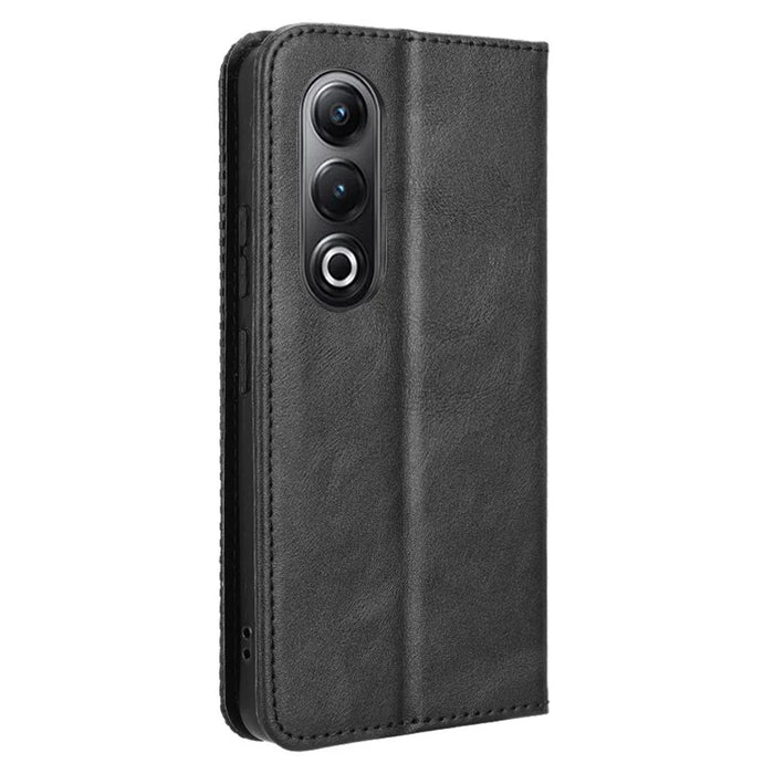 For itel S25 4G Leather Case Wallet Stand Retro Texture Phone Cover - Black - 7