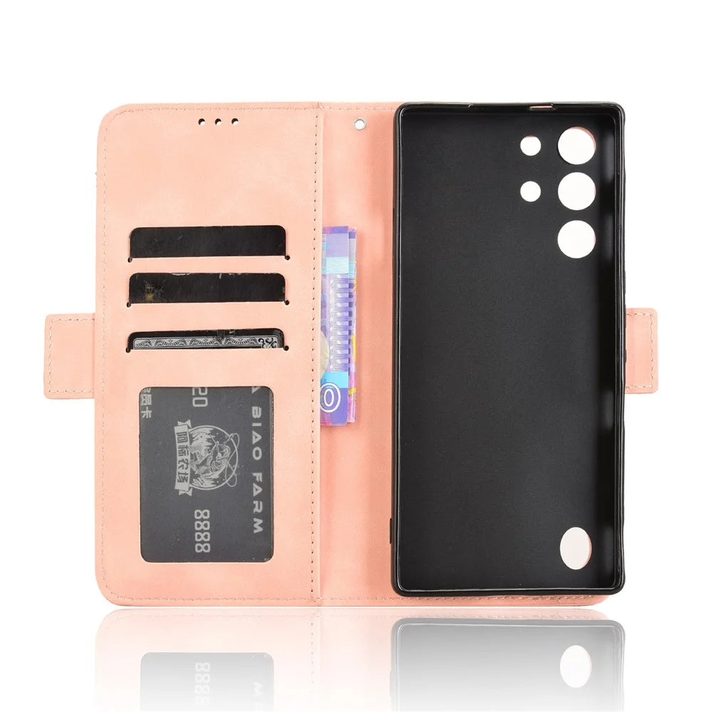 For ZTE nubia Red Magic 10 Pro+ 5G / 10 Pro 5G Leather Case Phone Wallet Cover with Multiple Card Slots - Pink - 4