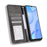 For Oukitel C57 Pro / C57s Leather Case Wallet Stand Retro Texture Phone Cover - Black - 2