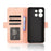 For Oukitel C57 Pro / C57s Leather Case Phone Wallet Cover with Multiple Card Slots - Pink - 4
