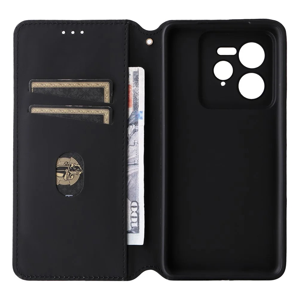 For Realme GT 7 Pro 5G Wallet Case Rhombus Imprinted Leather Phone Cover - Silver - 5