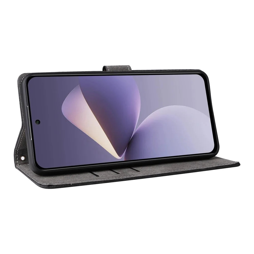 For Oukitel C58 Pro / C58 Wallet Case RFID Blocking PU Leather Cover Stand View - Black - 3