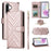 For Samsung Galaxy A26 5G Wallet Case with Shoulder / Wrist Strap Leather Phone Cover Stand - Pink - 1