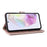 For Samsung Galaxy A26 5G Wallet Case with Shoulder / Wrist Strap Leather Phone Cover Stand - Pink - 5
