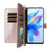 For Blackview Shark 9 5G Wallet Case with Shoulder / Wrist Strap Leather Phone Cover Stand - Pink - 2
