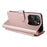 For Blackview Shark 9 5G Wallet Case with Shoulder / Wrist Strap Leather Phone Cover Stand - Pink - 6