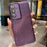For Samsung Galaxy A56 5G Case Clear TPU Phone Cover With Camera Lens Protector Glitter Sticker - Transparent Purple - 1