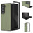For Samsung Galaxy Z Fold Special Case Carbon Fiber Texture PU+PC Phone Cover - Green - 1