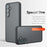 For Samsung Galaxy S25 Case Skin-Touch TPU + PC Matte Phone Back Cover, Transparent Black - 2