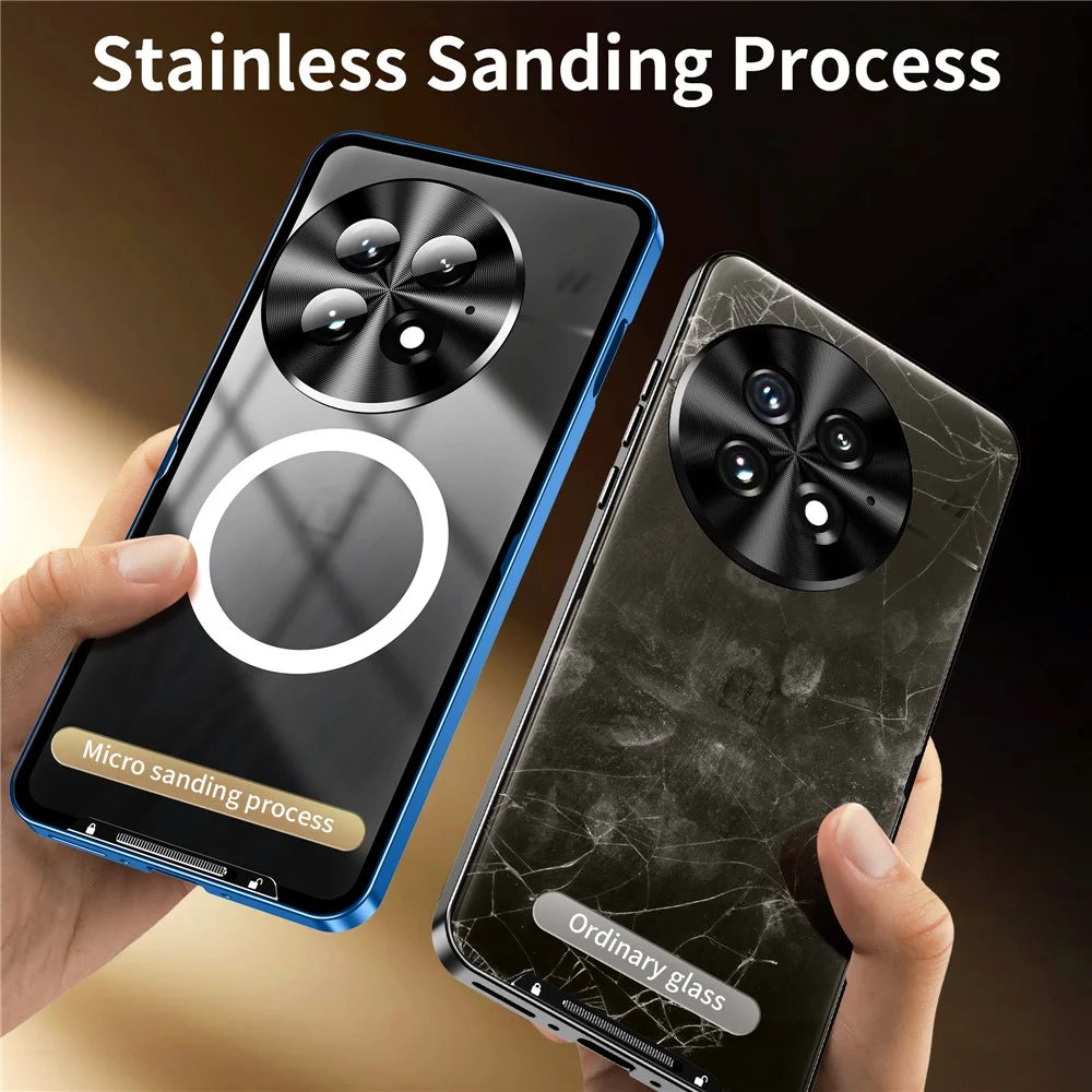 For OnePlus 13 Magnetic Case Metal Frame Matte Phone Cover - Black - 5