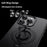 For iPhone 13 Pro Max Case Compatible with MagSafe Kickstand Carbon Fiber Texture PC + TPU Back Cover with Silicone Ring - Black - 2
