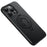 For iPhone 14 Pro Max Case Compatible with MagSafe Kickstand Carbon Fiber Texture PC + TPU Back Cover with Silicone Ring - Black - 1