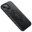 For iPhone 15 Case Compatible with MagSafe Kickstand Carbon Fiber Texture PC + TPU Back Cover with Silicone Ring - Black - 1