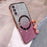 For Samsung Galaxy A35 5G Magnetic Case Electroplated Gradient Glitter TPU Phone Cover - Rose Gold - 1