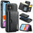 DG.MING M6 Series For iPhone 11 Case Magnetic Wallet PU+PC+TPU Phone Cover - Black - 1