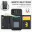 DG.MING M6 Series For iPhone 11 Case Magnetic Wallet PU+PC+TPU Phone Cover - Black - 7