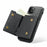 DG.MING M6 Series For iPhone 11 Pro Case Magnetic Wallet PU+PC+TPU Phone Cover - Black - 3