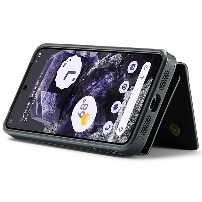 DG.MING M6 Series For Google Pixel 8 Case Magnetic Wallet PU+PC+TPU Phone Cover - Black - 5