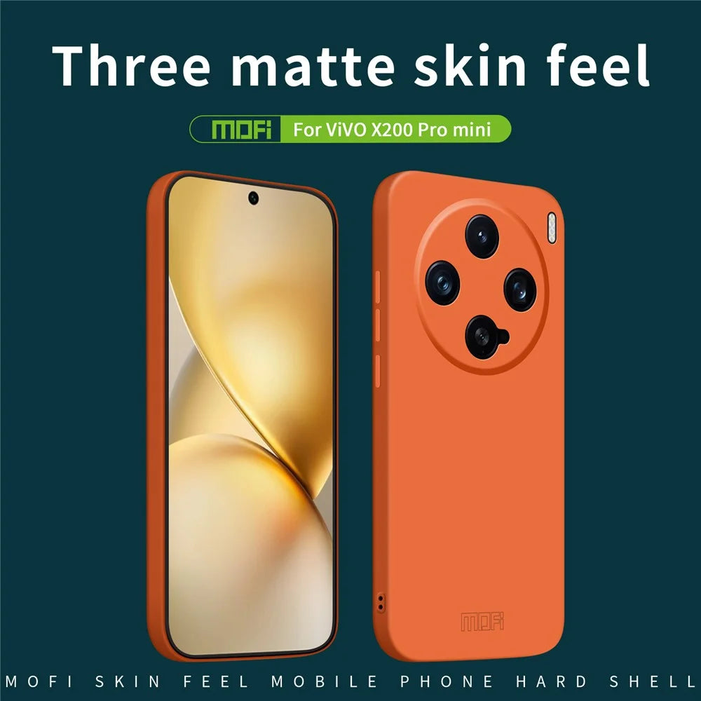 MOFI For vivo X200 Pro mini 5G  JK Qin Series Skin-Touch Matte Phone Case Acrylic+TPU Shockproof Cover - Black - 2