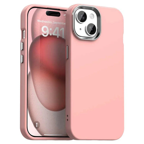 For iPhone 15 Case Soft TPU Anti Drop Protection Phone Cover - Pink - 1