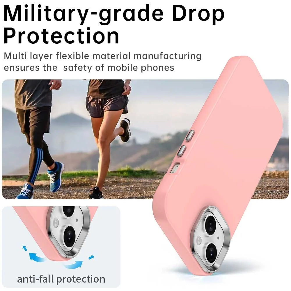 For iPhone 15 Case Soft TPU Anti Drop Protection Phone Cover - Pink - 3