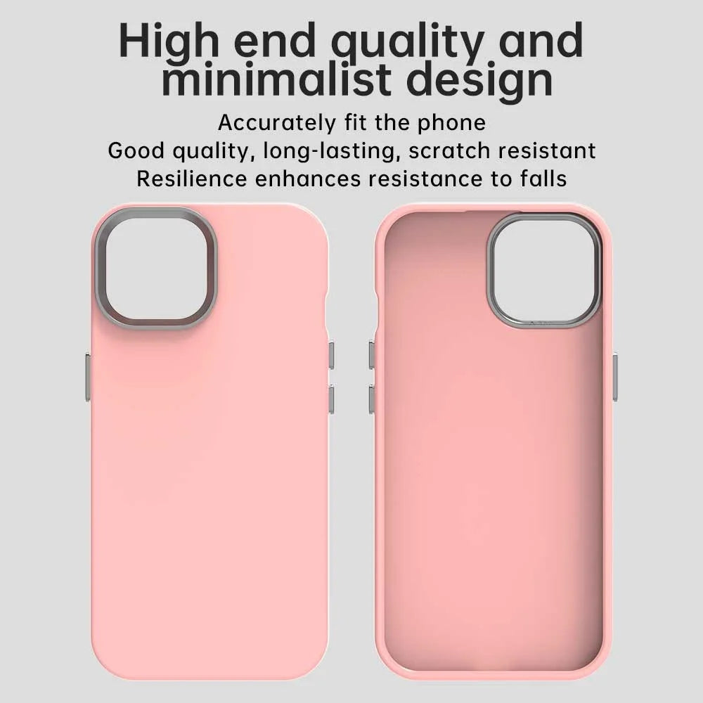 For iPhone 15 Case Soft TPU Anti Drop Protection Phone Cover - Pink - 5