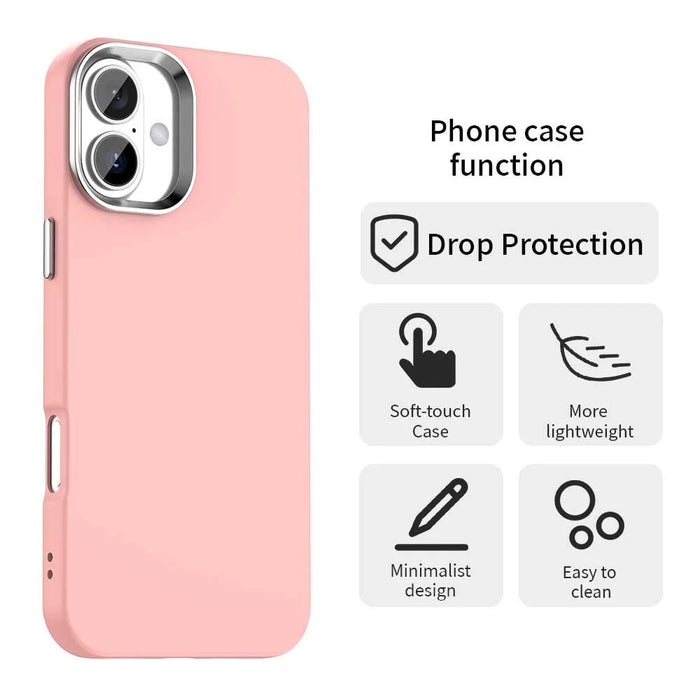 For iPhone 16 Plus Case TPU + TPE Anti Drop Protection Phone Cover - Pink - 2
