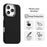 For iPhone 16 Pro Max Case TPU + TPE Anti Drop Protection Phone Cover - Black - 2