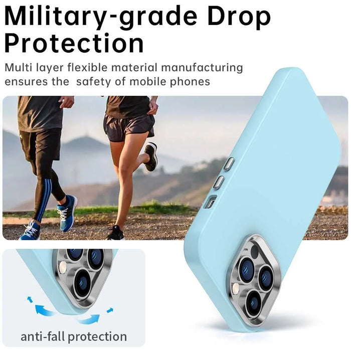 For iPhone 12 Pro Max Case TPU + TPE Anti Drop Protection Phone Cover - Blue - 3