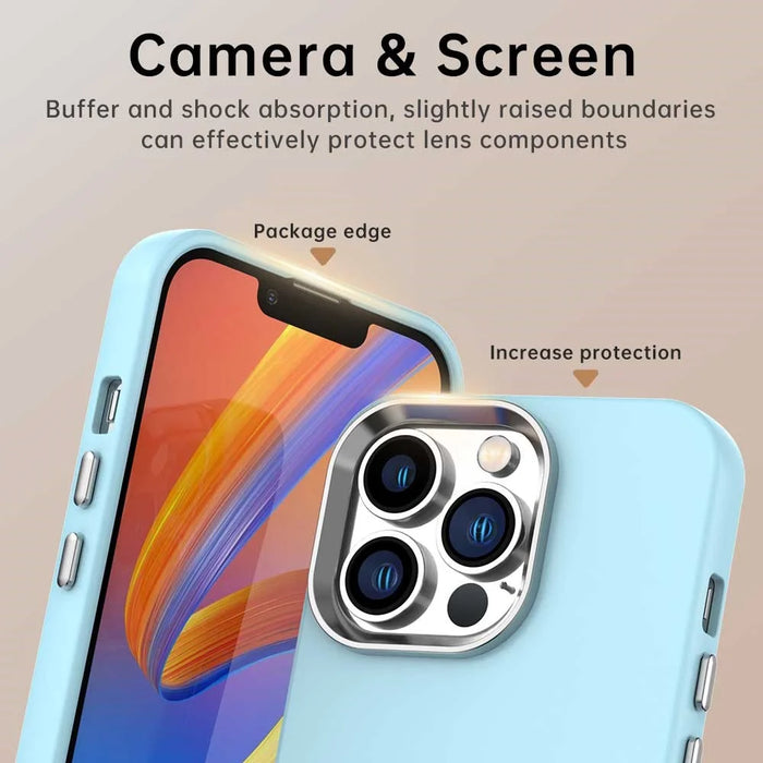 For iPhone 12 Pro Max Case TPU + TPE Anti Drop Protection Phone Cover - Blue - 7