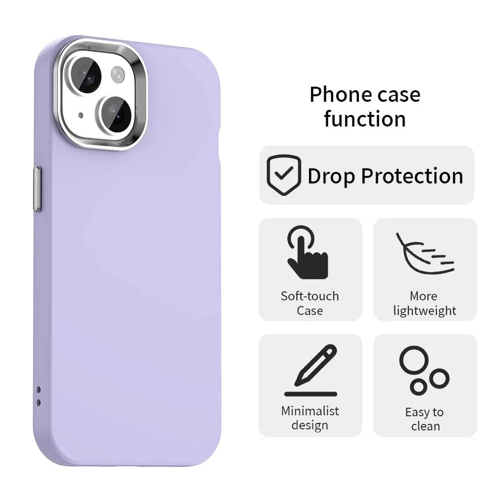 For iPhone 14 / 13 Case TPU + TPE Anti Drop Protection Phone Cover - Purple - 2