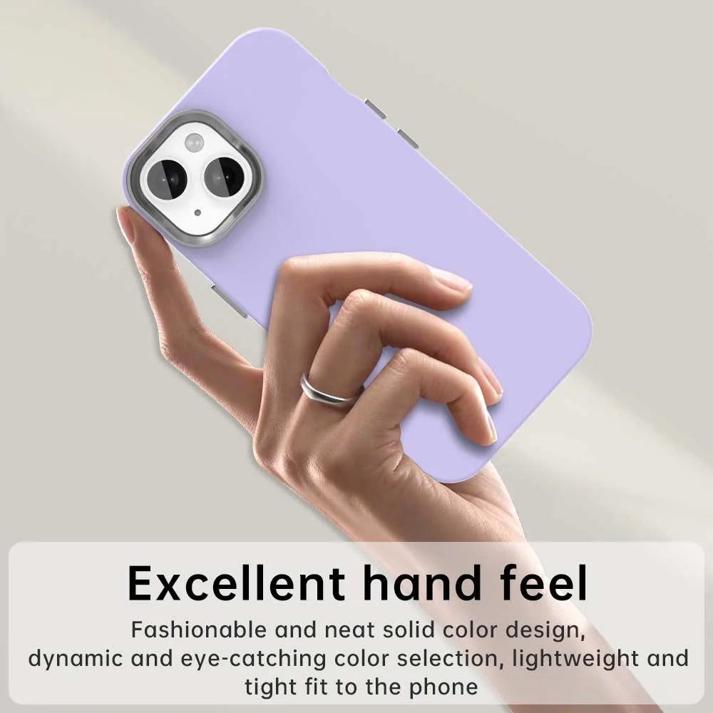 For iPhone 14 / 13 Case TPU + TPE Anti Drop Protection Phone Cover - Purple - 5