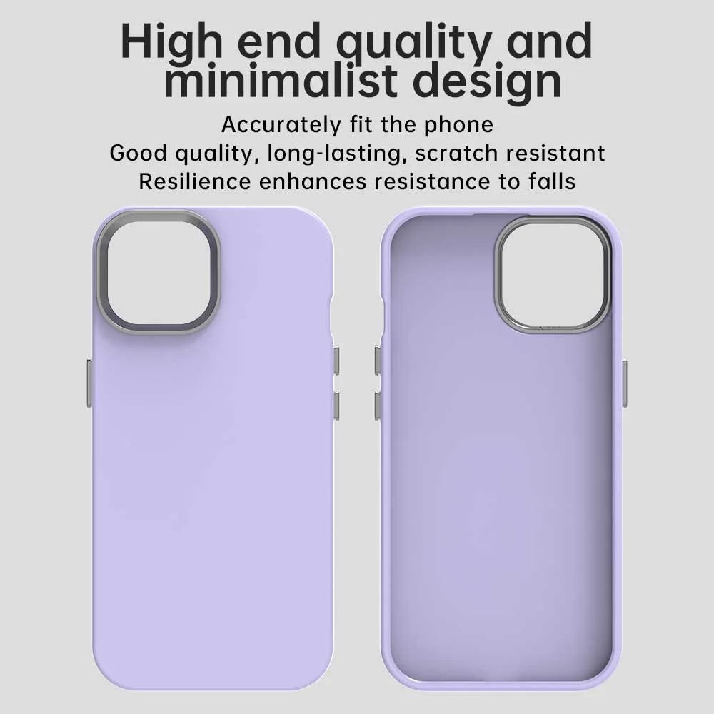 For iPhone 14 / 13 Case TPU + TPE Anti Drop Protection Phone Cover - Purple - 6