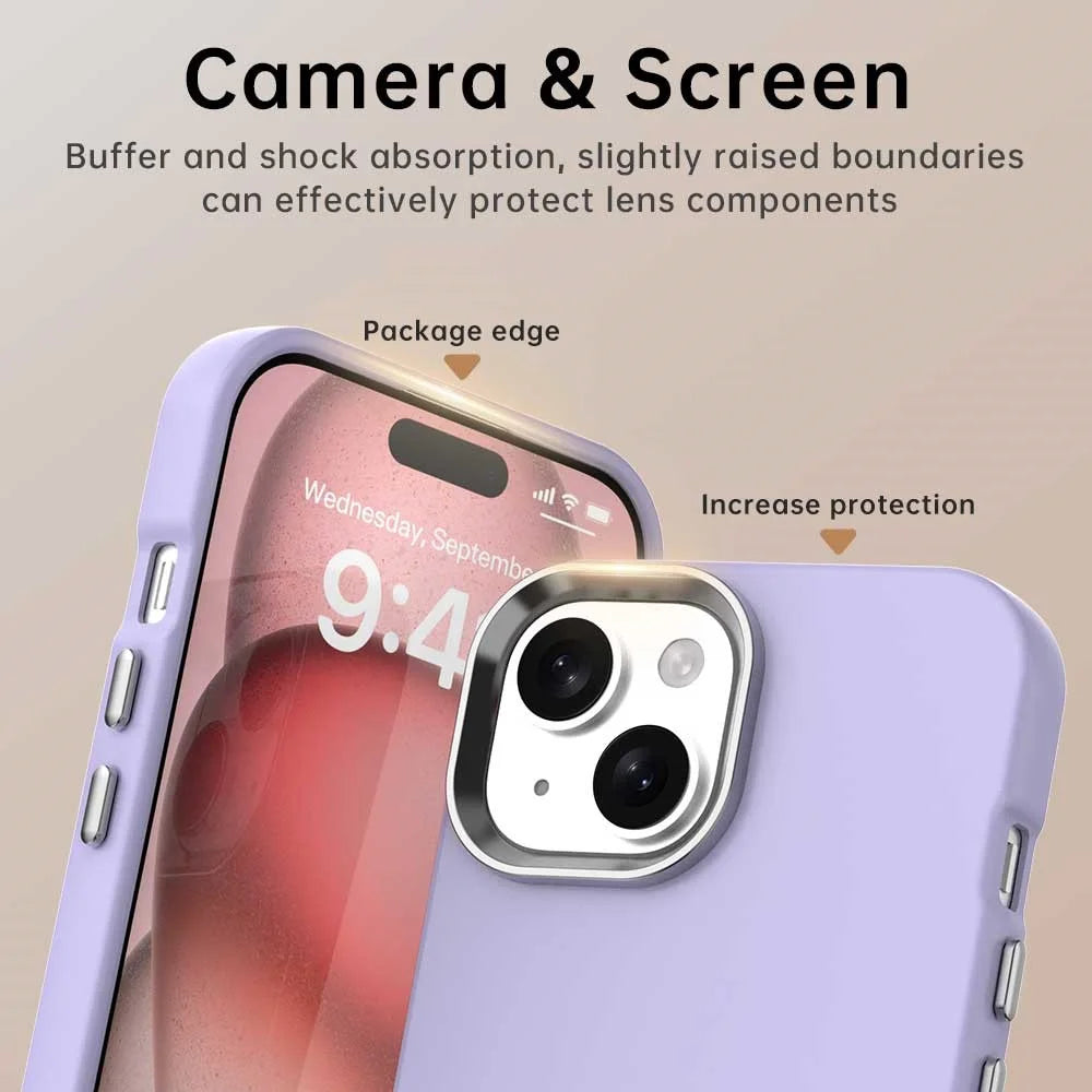 For iPhone 14 / 13 Case TPU + TPE Anti Drop Protection Phone Cover - Purple - 7