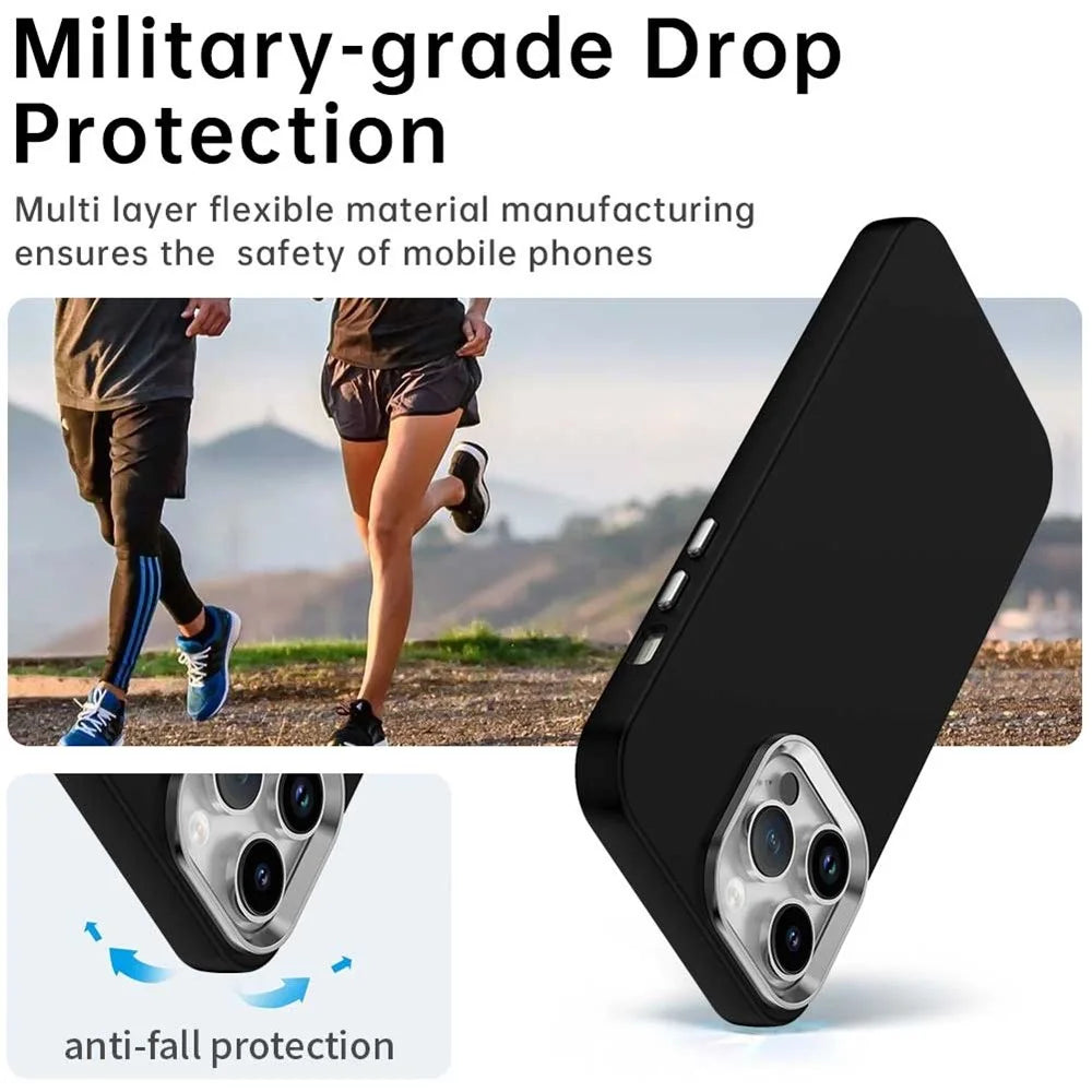 For iPhone 14 Pro Case TPU + TPE Anti Drop Protection Phone Cover - Black - 3