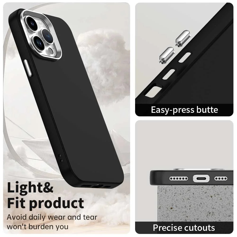For iPhone 14 Pro Case TPU + TPE Anti Drop Protection Phone Cover - Black - 4