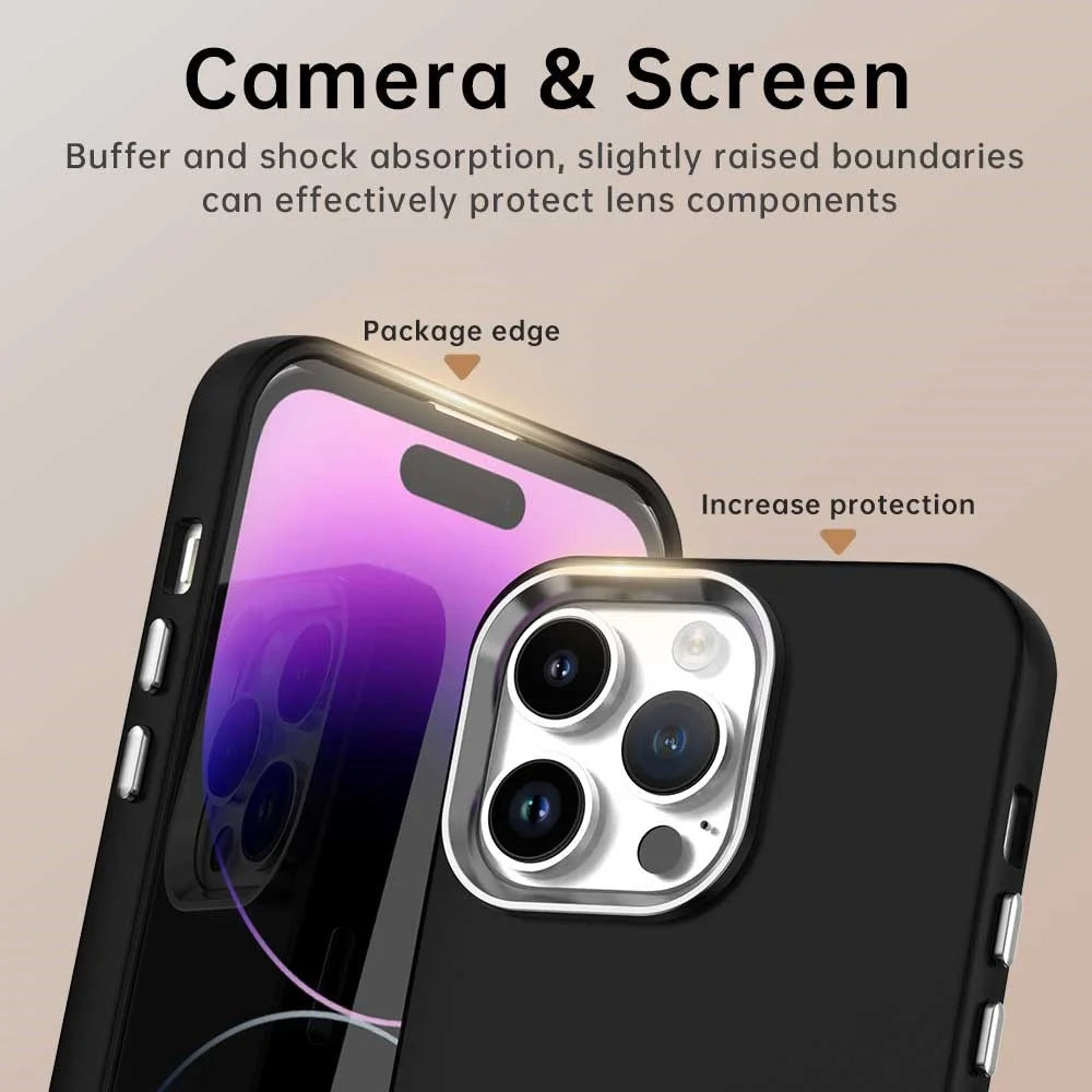 For iPhone 14 Pro Case TPU + TPE Anti Drop Protection Phone Cover - Black - 7