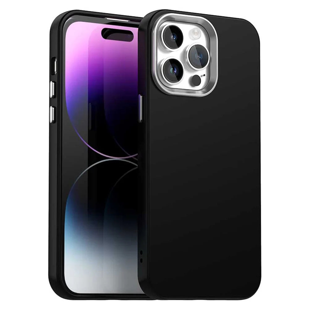 For iPhone 14 Pro Max Case TPU + TPE Anti Drop Protection Phone Cover - Black - 1