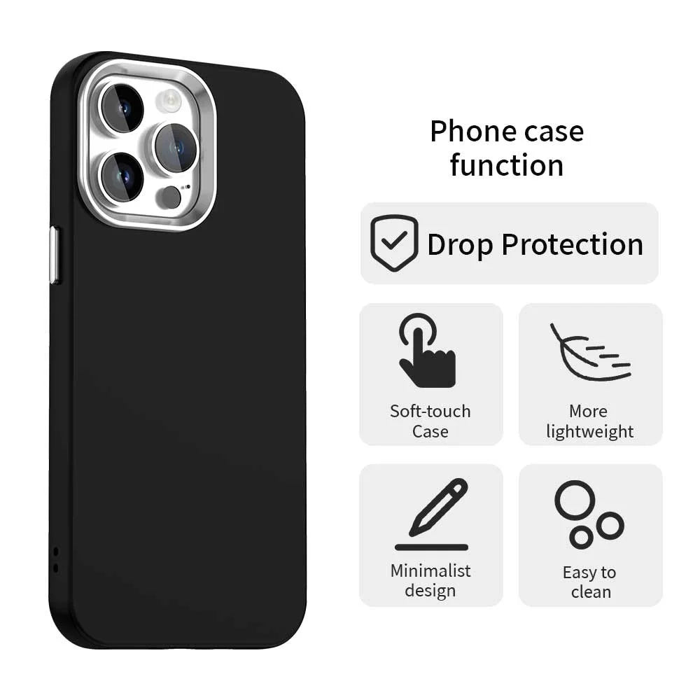 For iPhone 14 Pro Max Case TPU + TPE Anti Drop Protection Phone Cover - Black - 2