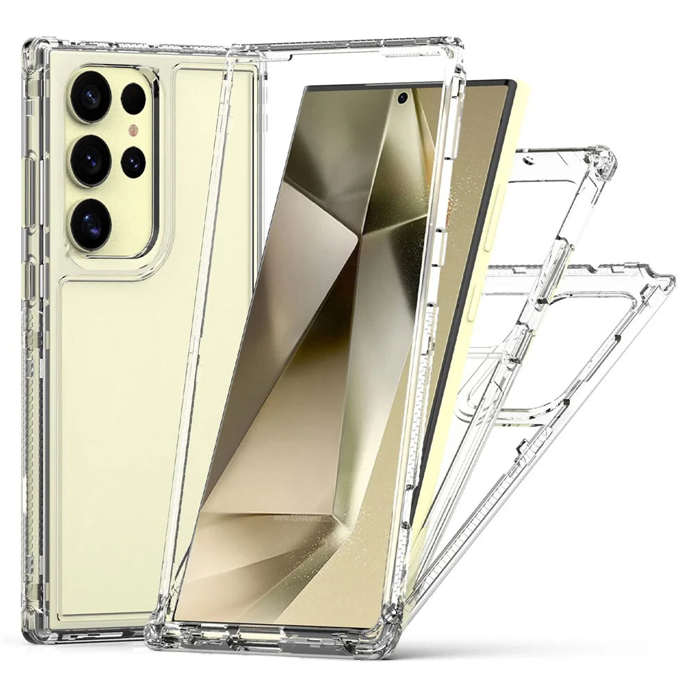 For Samsung Galaxy S25 Ultra Phone Case Acrylic TPU Clear Mobile Cover - 1