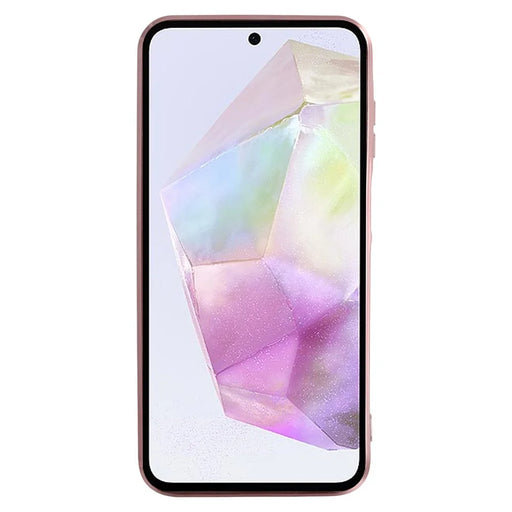 KADEM For Samsung Galaxy A56 5G Case Ring Kickstand TPU Flowers Phone Cover Gradient Glitter - Rose Gold - 2