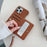 For iPhone 16 Pro Max Case Card Slots Kickstand PU Leather Back Cover with Zipper Pocket, Wrist Strap - Dark Brown - 3