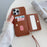 For iPhone 16 Pro Max Case Card Slots Kickstand PU Leather Back Cover with Zipper Pocket, Wrist Strap - Dark Brown - 4